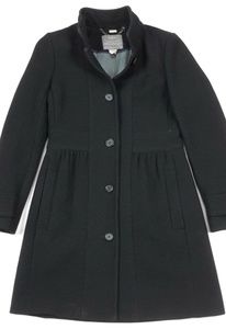 J Crew Double Cloth Colletta Black Wool Pea Coat 2